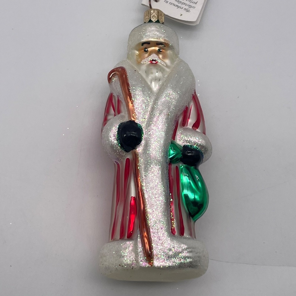 Christopher Radko Mini Russian‎ Striped Santa Claus Christmas Ornament 98-170-0
